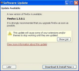 Firefox Update Availability Notice